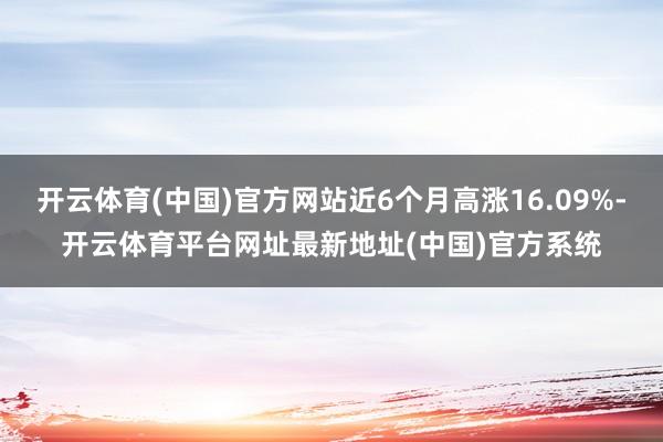 开云体育(中国)官方网站近6个月高涨16.09%-开云体育平台网址最新地址(中国)官方系统