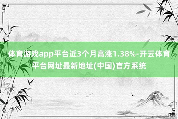 体育游戏app平台近3个月高涨1.38%-开云体育平台网址最新地址(中国)官方系统