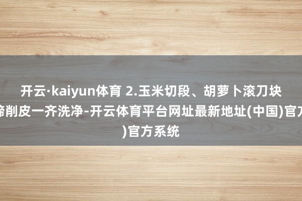 开云·kaiyun体育 2.玉米切段、胡萝卜滚刀块、马蹄削皮一齐洗净-开云体育平台网址最新地址(中国)官方系统