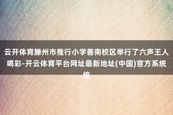 云开体育滕州市推行小学善南校区举行了六声王人喝彩-开云体育平台网址最新地址(中国)官方系统