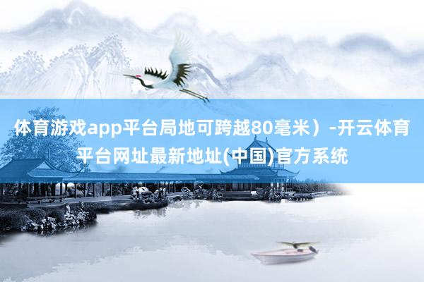 体育游戏app平台局地可跨越80毫米）-开云体育平台网址最新地址(中国)官方系统