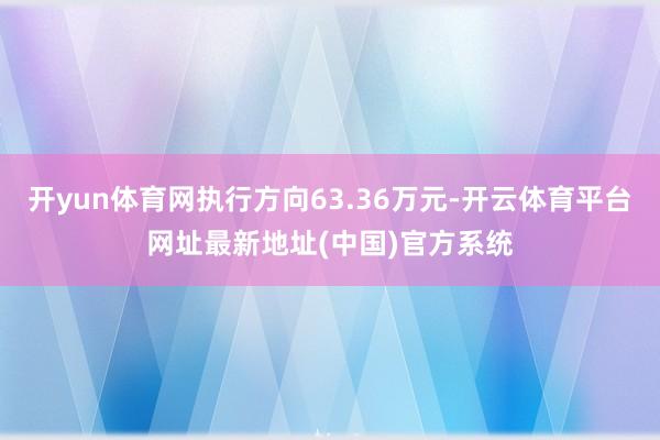 开yun体育网执行方向63.36万元-开云体育平台网址最新地址(中国)官方系统