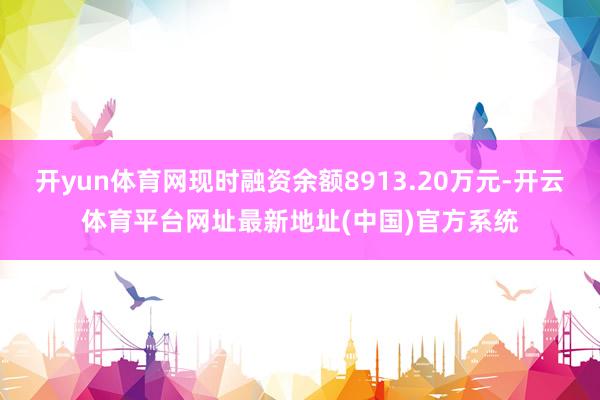 开yun体育网现时融资余额8913.20万元-开云体育平台网址最新地址(中国)官方系统